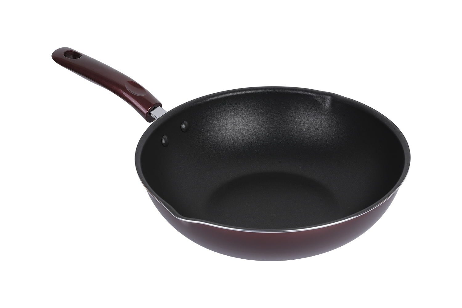 CLB3031D Wok-Dengan tutup kaca 30 wok, Flaming Wok, non-stick wok